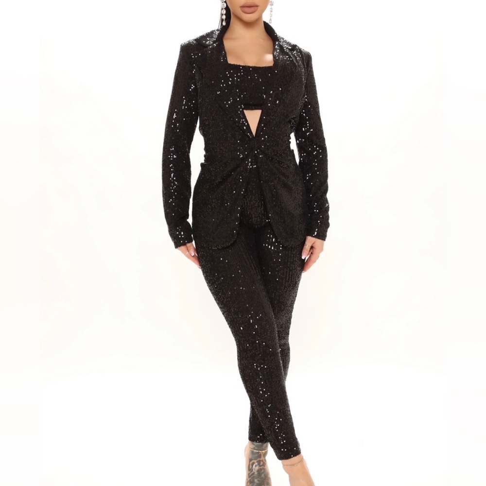FashionNova Everleigh 3 Piece Sequin Set